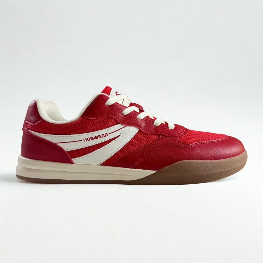 Hobibear Barefoot Sneaker Mens 42 Red Minimalist Wide Toe Box Zero Drop Gum Sole